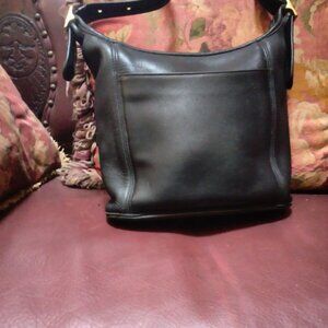 Vintage Coach Small Black Bucket Bag